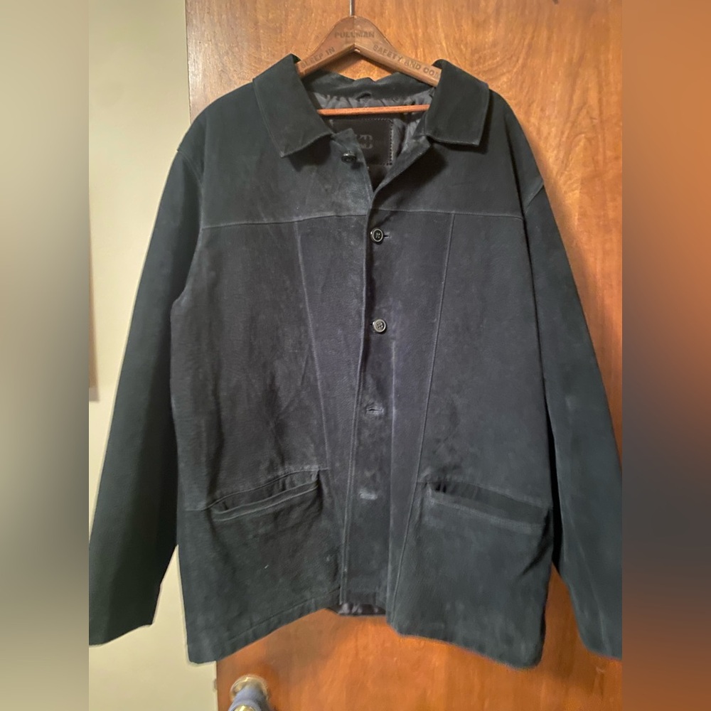 Men's Classic Black Suede Jacket